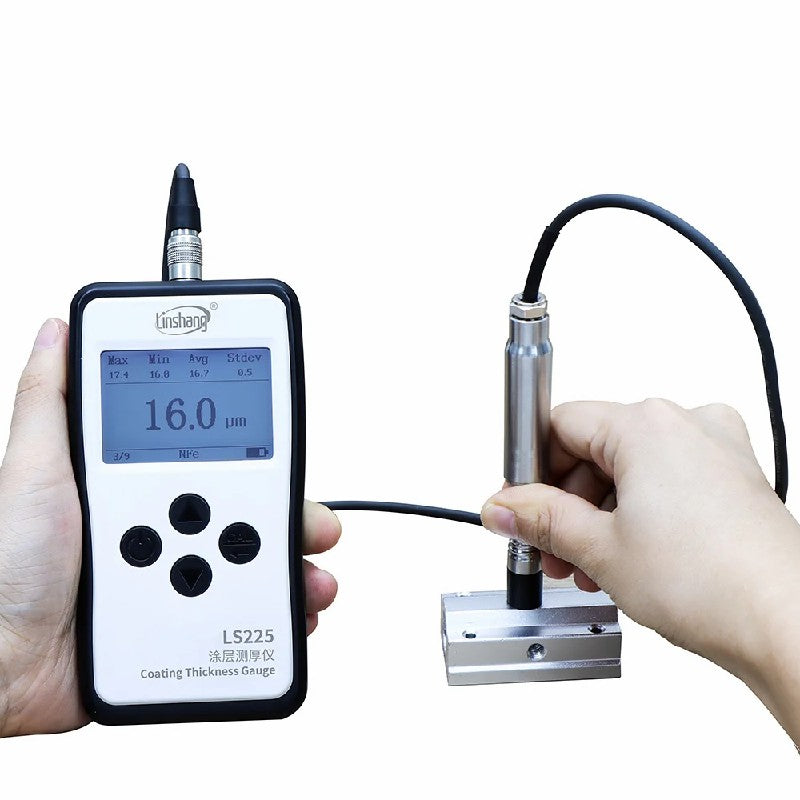 LS225+N1500 Coating Thickness Gauge Car Paint Tester High Precision Eddy Current Ultra-thin Below 10μm Non Ferrous Anodized LS225+N1500 Coating Thickness Gauge Car Paint Tester High Precision Eddy Current Ultra-thin Below 10μm Non Ferrous Anodized